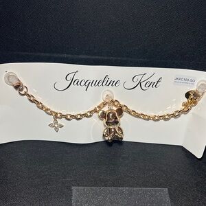 Jacqueline Kent Gold Teddy Bear Charming Chain